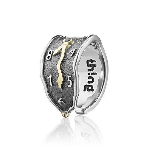 Необычное кольцо "Constancy of time black" THING JEWELRY