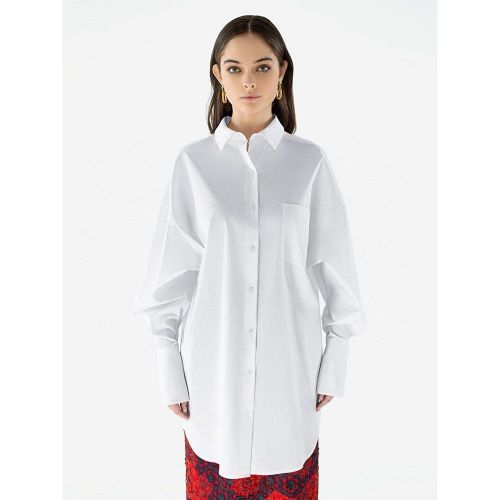 Рубашка базовая белая oversize POLINA MIRCHEVA BRAND