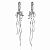 Длинные серьги "Elephant earrings white" THING JEWELRY