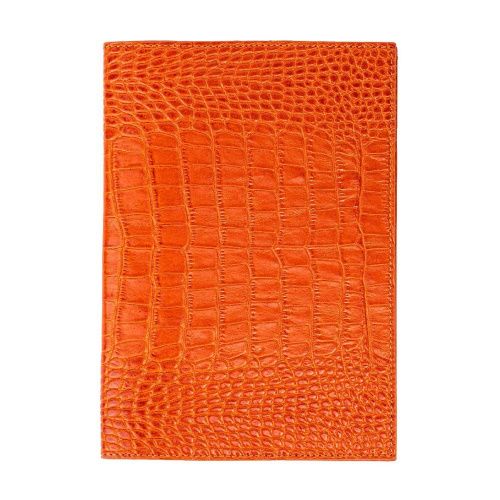 Блокнот "Daily" в обложке из натуральной кожи апельсинового цвета MOVELI