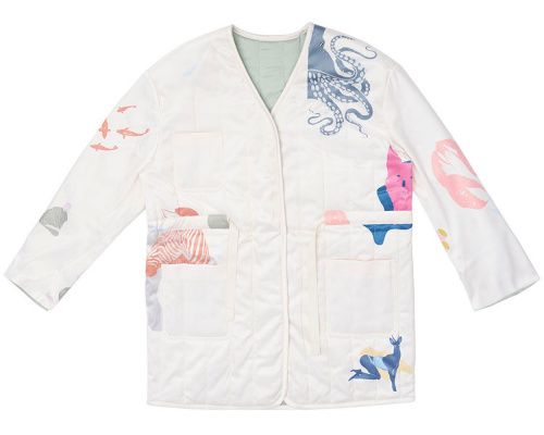 Стеганый жакет - кимоно из эко-шелка HUSKY WEAR