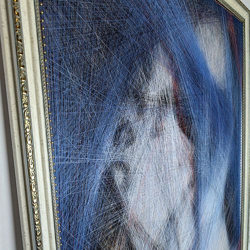 Картина из нитей "Голубые любовники" ART NITKA / АРТ НИТКА