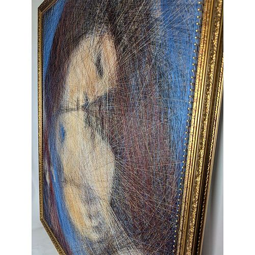 Картина из нитей "Двое у окна" ART NITKA / АРТ НИТКА