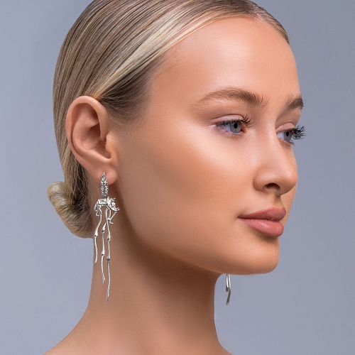 Длинные серьги "Elephant earrings white" THING JEWELRY
