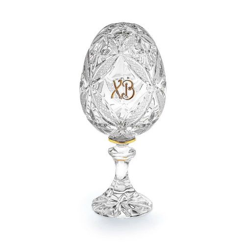 Хрустальный сувенир "Пасхальное яйцо" на ножке рисунок "Лепестки" AVDEEV CRYSTAL
