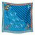 Платок "Минойский аквариум" на синем фоне шелк KOKOSHA