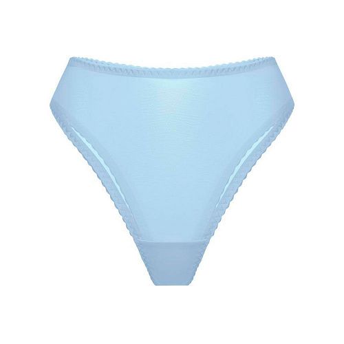 Голубые трусы бразильяна "Omut / Омут" из сетки PURPUR INTIMATES / ПУРПУР ИНТИМЭЙТС