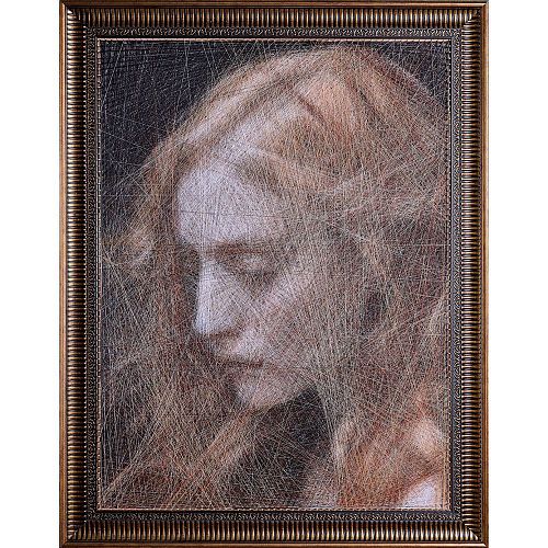 Картина из нитей "Янтарный ветер" ART NITKA / АРТ НИТКА
