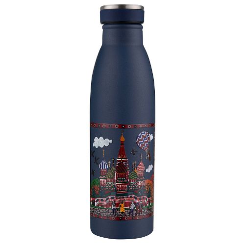Термобутылка "Красная площадь" с рельефным изображением GOURJI