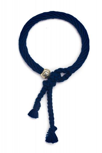 Плетеный браслет синего цвета Kumihimo U JEWELS