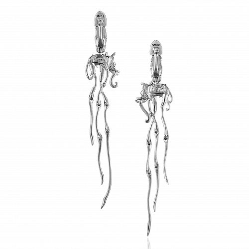Длинные серьги "Elephant earrings white" THING JEWELRY