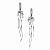 Длинные серьги "Elephant earrings white" THING JEWELRY