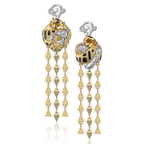 Парные длинные серьги "Klimt Chandelier" THING JEWELRY