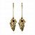Серьги - цветы удлиненные позолоченные ANNA SKOROKHODOVA ACCESSORIZE / АННА СКОРОХОДОВА. АКСЕССУАРЫ