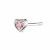 Моносерьга "Сердце" розовый бриллиант GREEN DIAMONDS