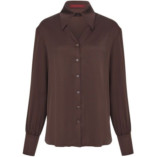 Блузка с длинным рукавом коричневая FASHION REBELS