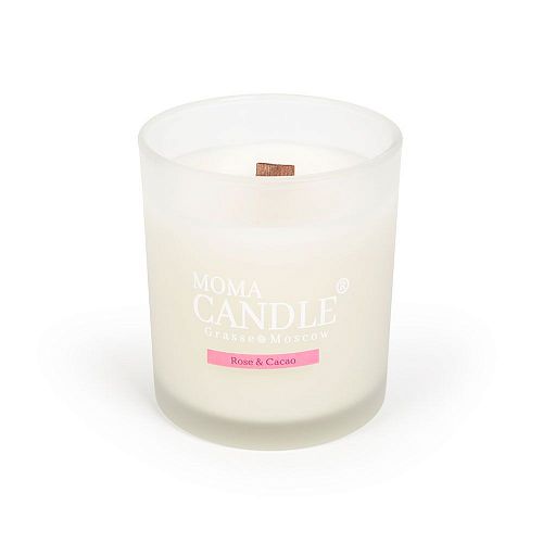 Свеча "Rose & Cacao  / Роза и какао" 230 гр. (матовое стекло) MOMACANDLE