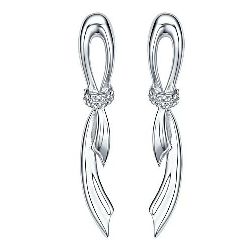 Серьги "Ribbon maxi silver / Лента макси серебристая" АЛЬТАРИЯ
