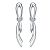 Серьги "Ribbon maxi silver / Лента макси серебристая" АЛЬТАРИЯ