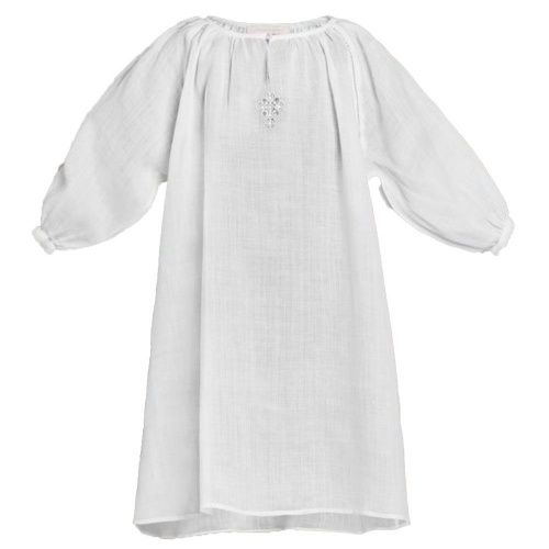 Крестильное платье льняное с вышивкой КРЕСТЕЦКАЯ СТРОЧКА