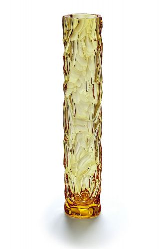 Ваза для цветов "Фантазия" узкая янтарная AVDEEV CRYSTAL