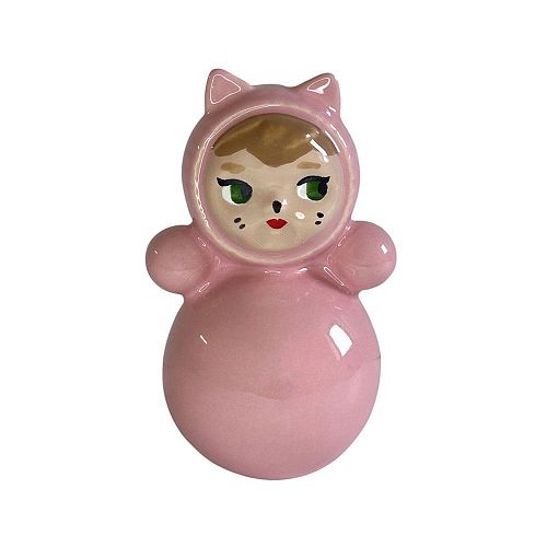 Статуэтка Неваляшка "Лисичка Розовая / Pink S" ASIKNOVA CERAMICS