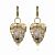 Серьги - лепестки позолоченные с натуральными камнями крупные ANNA SKOROKHODOVA ACCESSORIZE / АННА СКОРОХОДОВА. АКСЕССУАРЫ