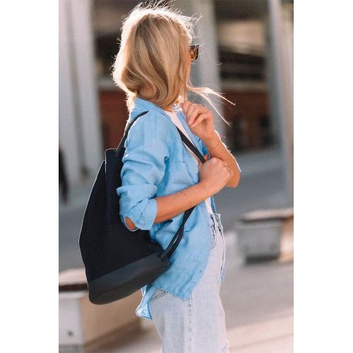 Рюкзак "Travel" темно-синего цвета (канва темно-синяя) MOVELI