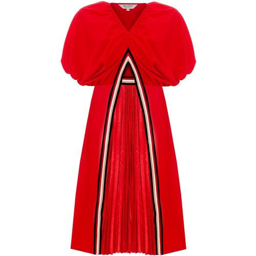 Платье в полу-спортивном стиле красное с вырезом POLINA MIRCHEVA BRAND