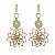 Серьги - цветы позолоченные с нефритом ANNA SKOROKHODOVA ACCESSORIZE / АННА СКОРОХОДОВА. АКСЕССУАРЫ