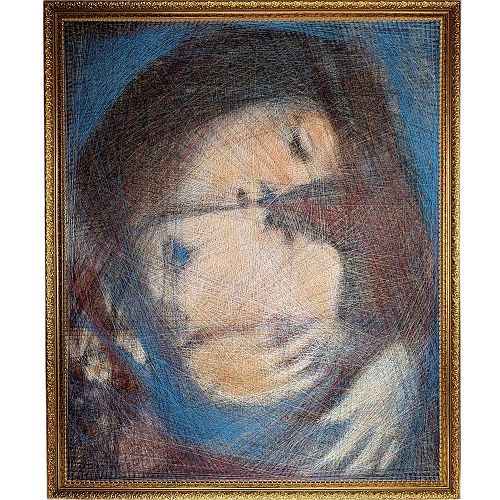 Картина из нитей "Двое у окна" ART NITKA / АРТ НИТКА