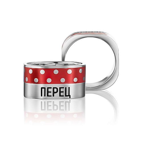 Кольцо двустороннее керамикой "Перец/Соль" THING JEWELRY