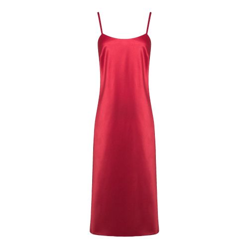 Платье - комбинация из красной атласной ткани FFRÂM