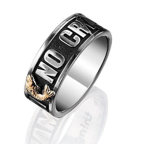 Мужское кольцо рыбака "Nowomannocry" THING JEWELRY