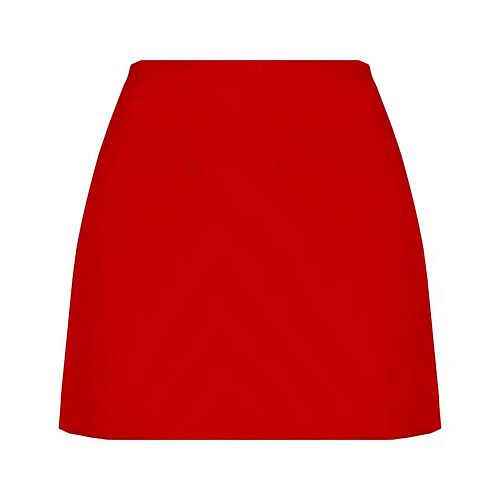 Юбка из вискозы сатиновая красная DRESS YOUR PARDON