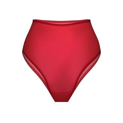 Бордовые высокие трусы бразильяна из сетки PURPUR INTIMATES / ПУРПУР ИНТИМЭЙТС