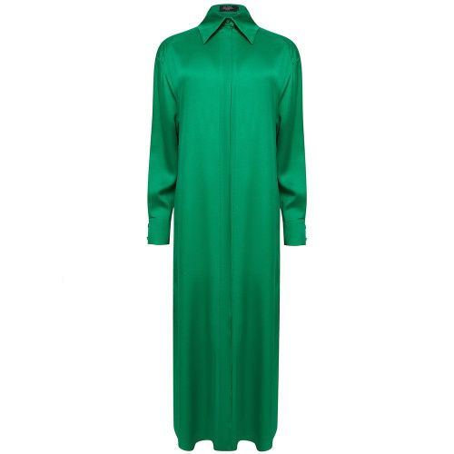 Платье - рубашка из вискозы зелёное EQ.ONA