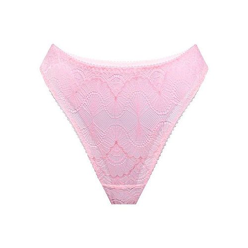 Нежно - розовые кружевные трусы бразильяна "Balmy / Балми" PURPUR INTIMATES / ПУРПУР ИНТИМЭЙТС