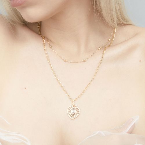 Колье - цепь с подвеской Сердце позолоченное ANNA SKOROKHODOVA ACCESSORIZE / АННА СКОРОХОДОВА. АКСЕССУАРЫ