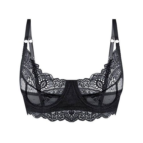 Черный кружевной бра "Balmy / Балми" PURPUR INTIMATES / ПУРПУР ИНТИМЭЙТС