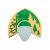 Брошь "Голубушка Лесная" зелёная (бижутерия) GOLUBUSHKA BY OXIOMA