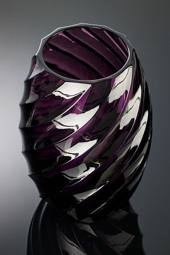 Ваза для цветов "Тренто" фиолетовая AVDEEV CRYSTAL