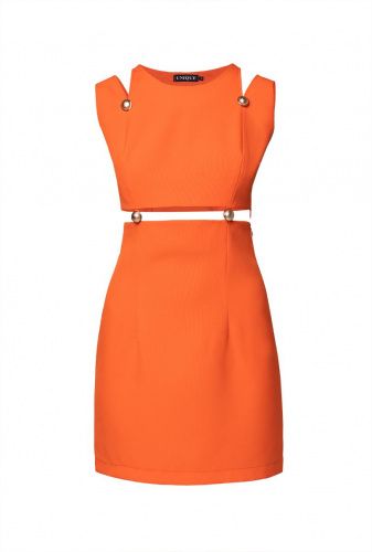 Платье мини составное оранжевое UNIQUE STORE 13
