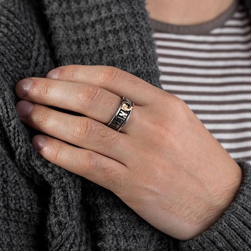 Мужское кольцо рыбака "Nowomannocry" THING JEWELRY
