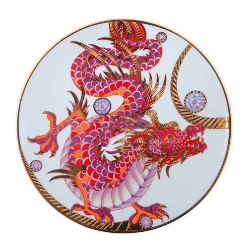 Декоративная тарелка "Пурпурный дракон" ИМПЕРАТОРСКИЙ ФАРФОРОВЫЙ ЗАВОД