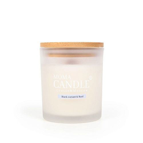 Свеча "Black currant & Basil / Черная смородина и базилик" , 230 гр. (матовое стекло) MOMACANDLE