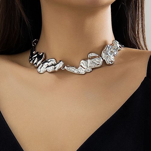 Колье - чокер металлический объемный серебряный ANNA SKOROKHODOVA ACCESSORIZE / АННА СКОРОХОДОВА. АКСЕССУАРЫ