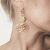 Серьги - цветы позолоченные с нефритом ANNA SKOROKHODOVA ACCESSORIZE / АННА СКОРОХОДОВА. АКСЕССУАРЫ