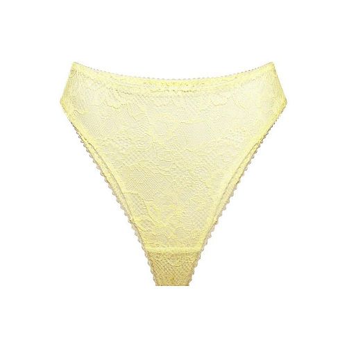 Желто-лимонные кружевные трусы бразильяна "Balmy / Балми" PURPUR INTIMATES / ПУРПУР ИНТИМЭЙТС