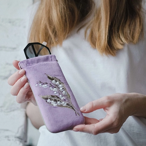 Очечник "Ландыш" розовый MASHU POUCH